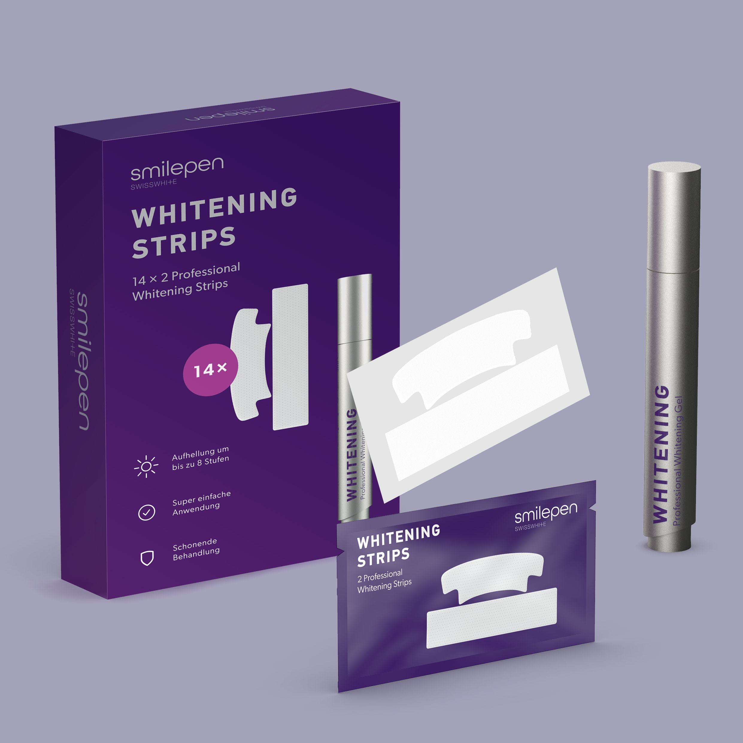 smilepen whitening strips kit full