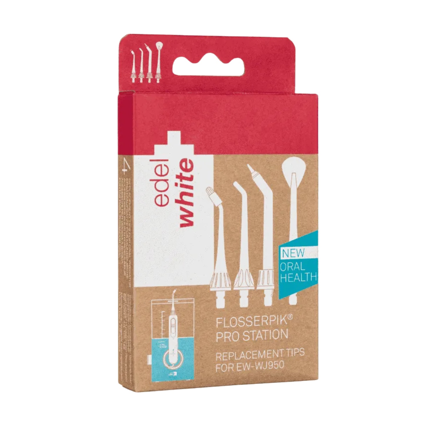 edel+white Flosserpik Pro Station Replacement Set, 4 Stk (100173)