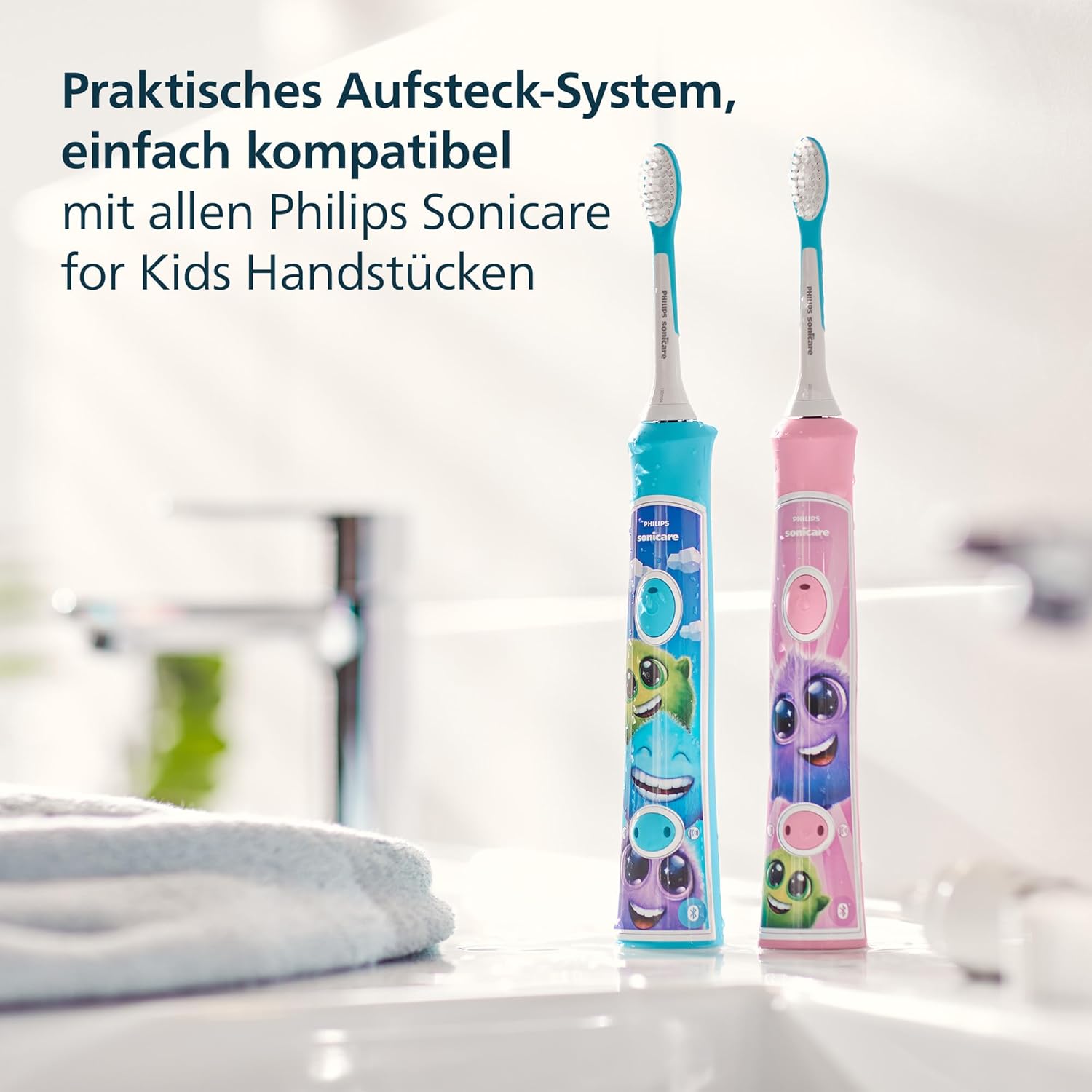 Philips Sonicare For Kids Ersatzbürstenköpfe für Kinder ab 7 Jahren (4 Stk.)