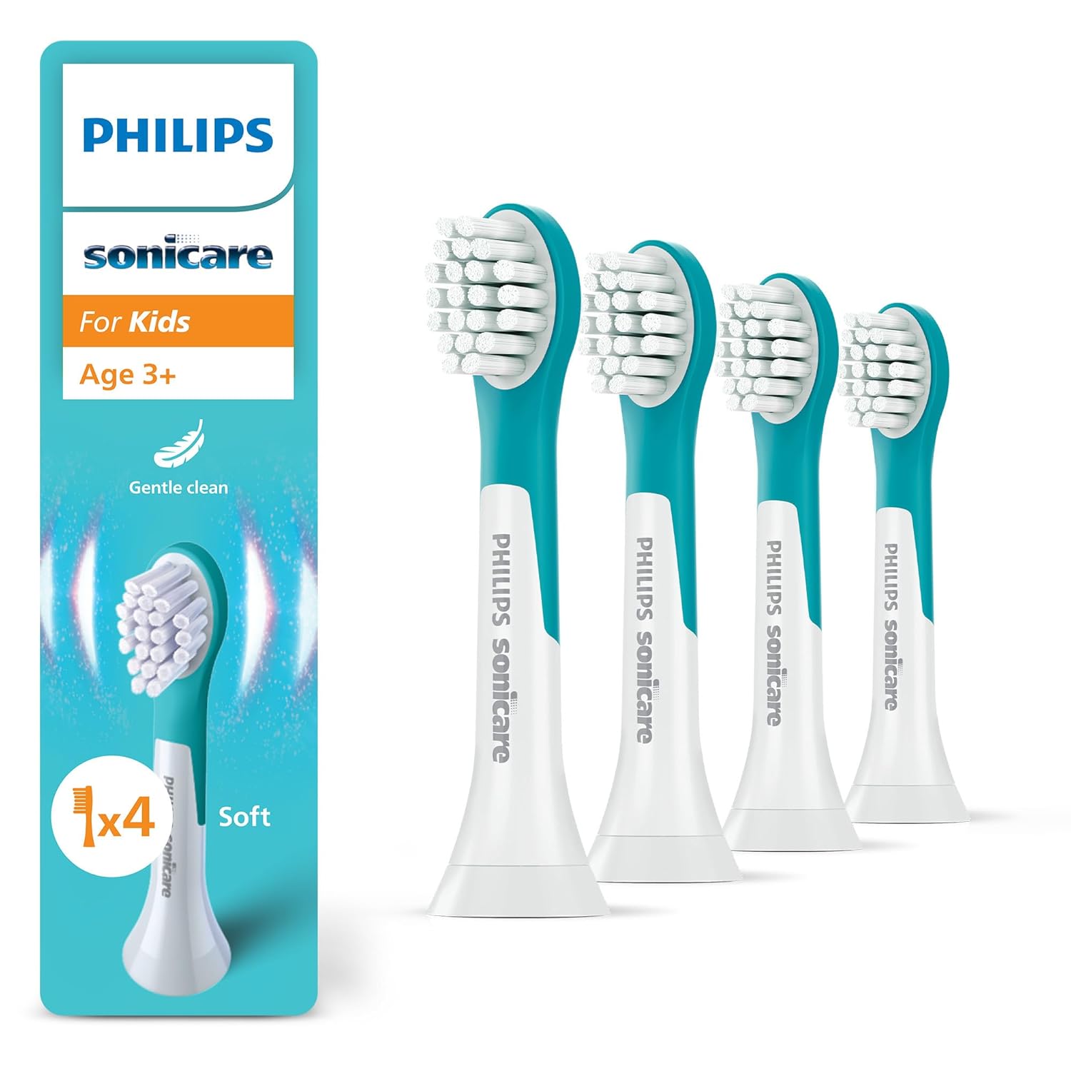 Philips Sonicare For Kids Ersatzbürstenköpfe für Kinder ab 3 Jahren (4 Stk.)