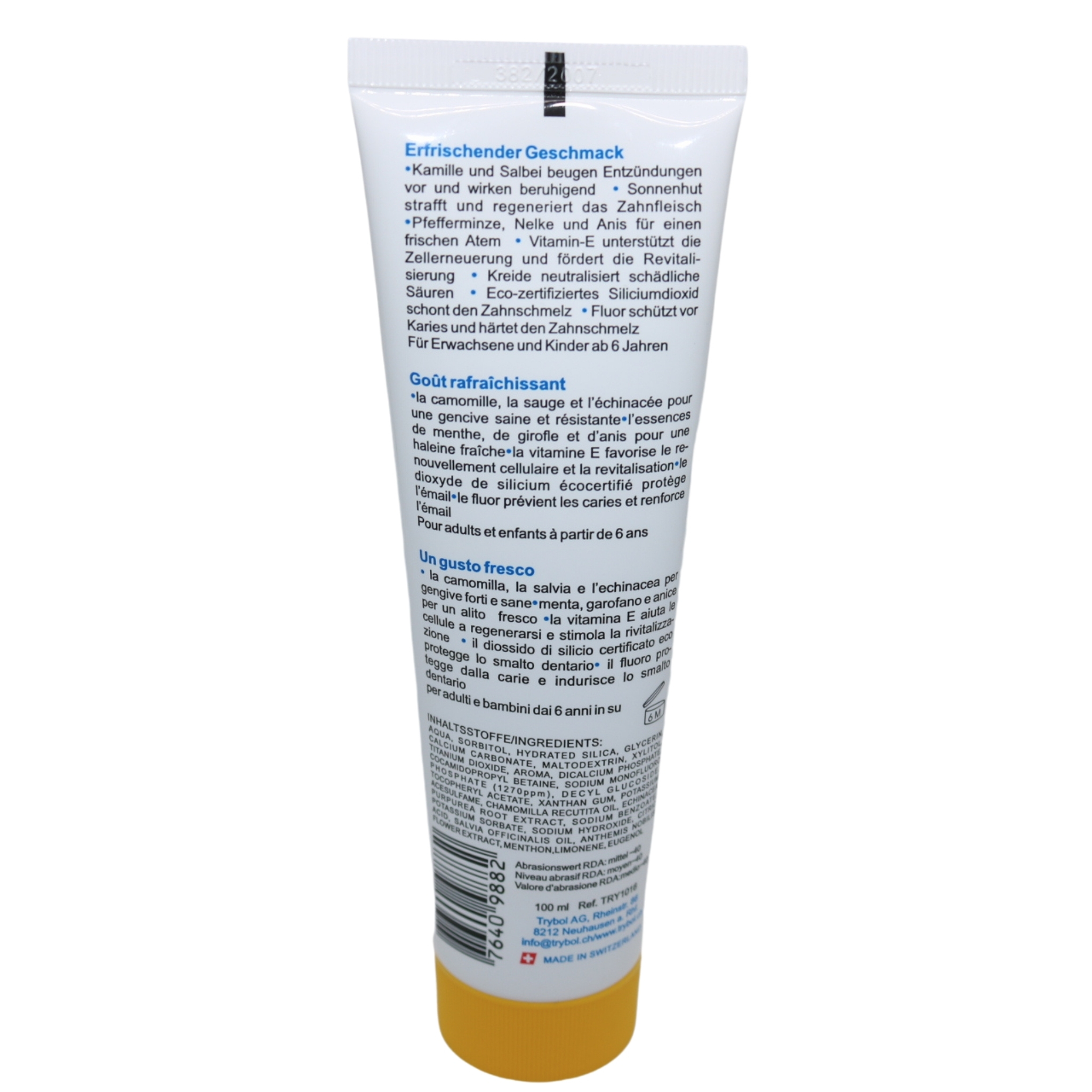 Trybol Kräuter Zahnpasta back