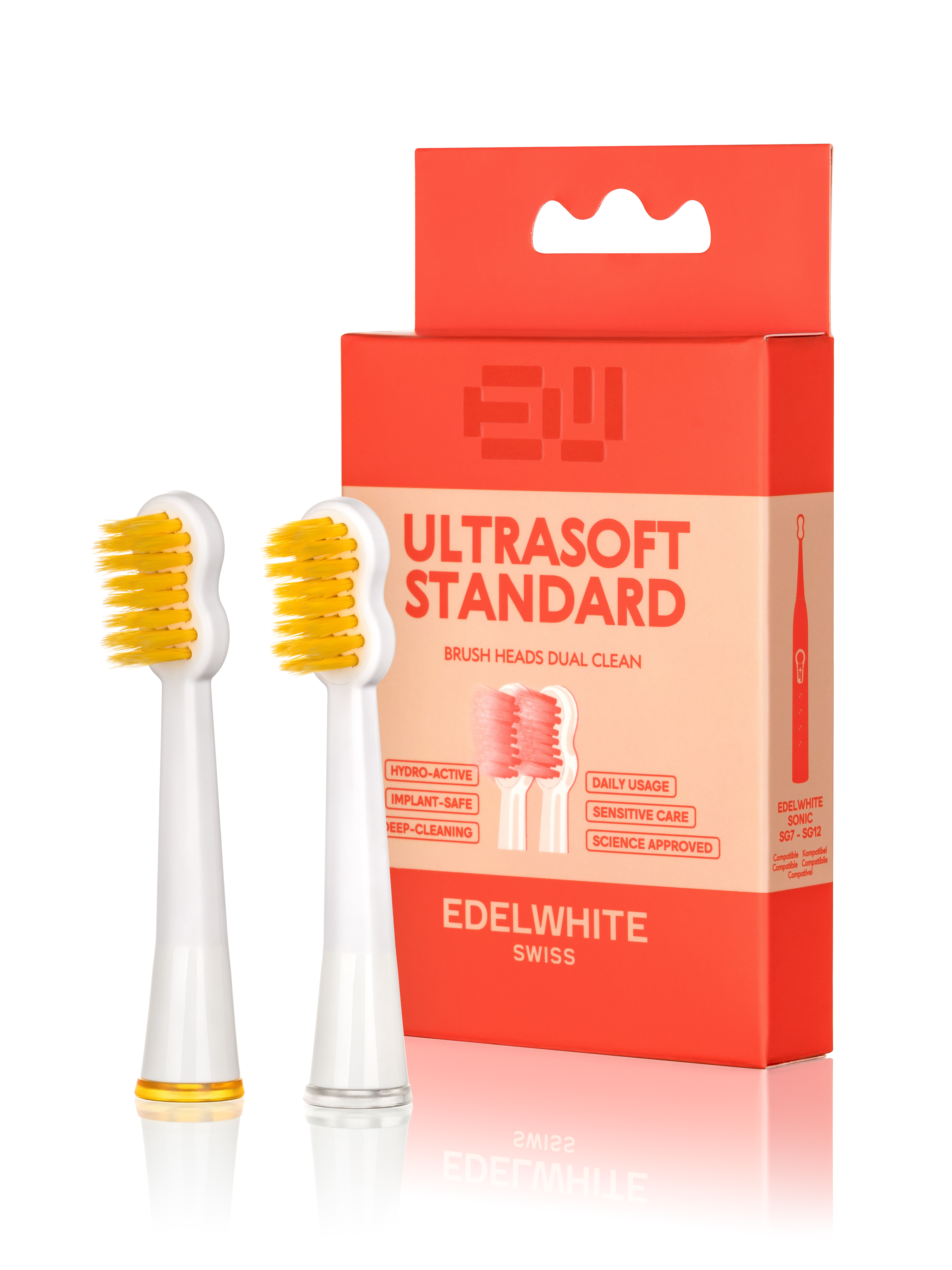 edel+white Dual Clean Ultrasoft Airbag Bürstenköpfe,  2 Stk (100192)